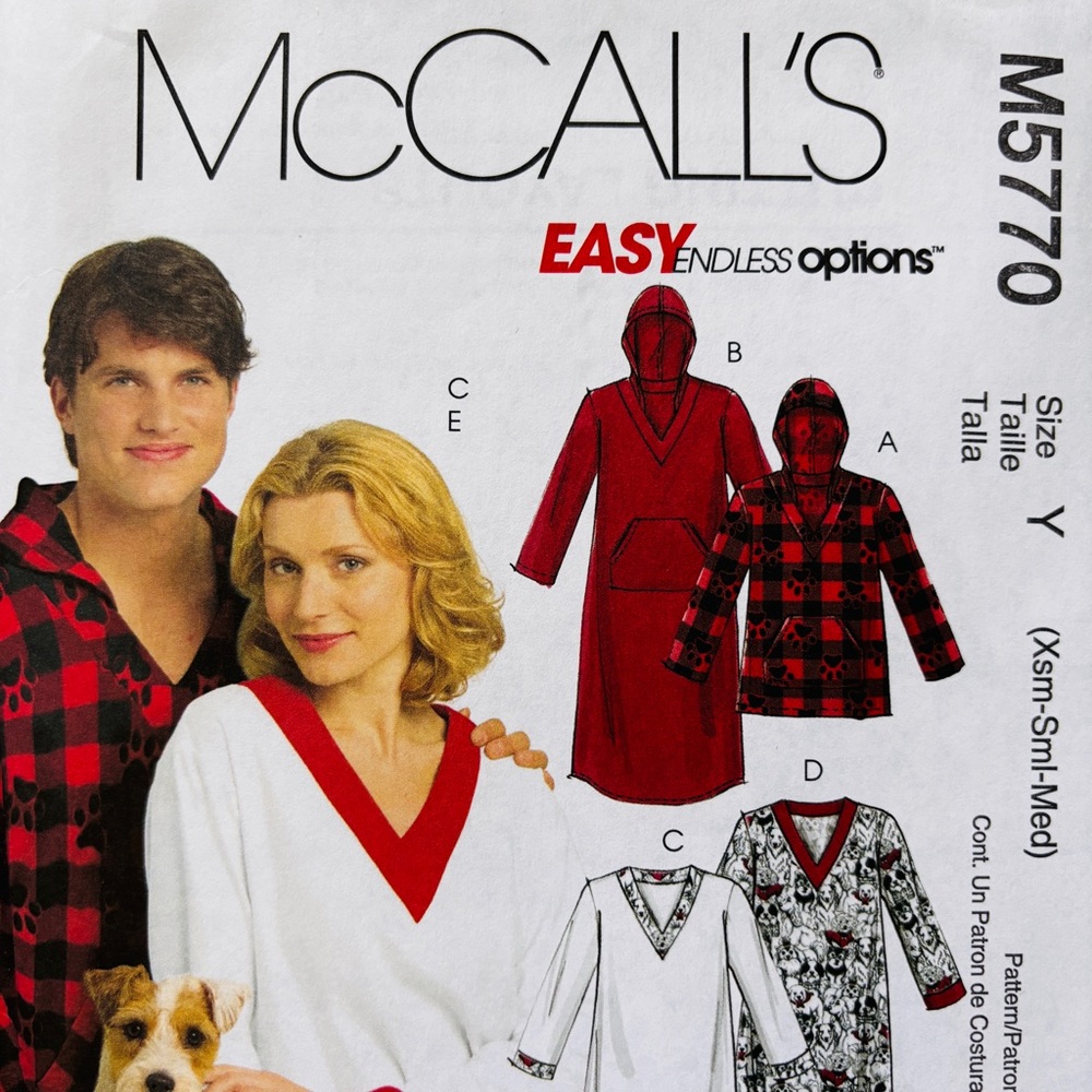 McCALL’S PJ’s / Nightshirt Pattern Multi size Brand New UNCUT Copyright 2008